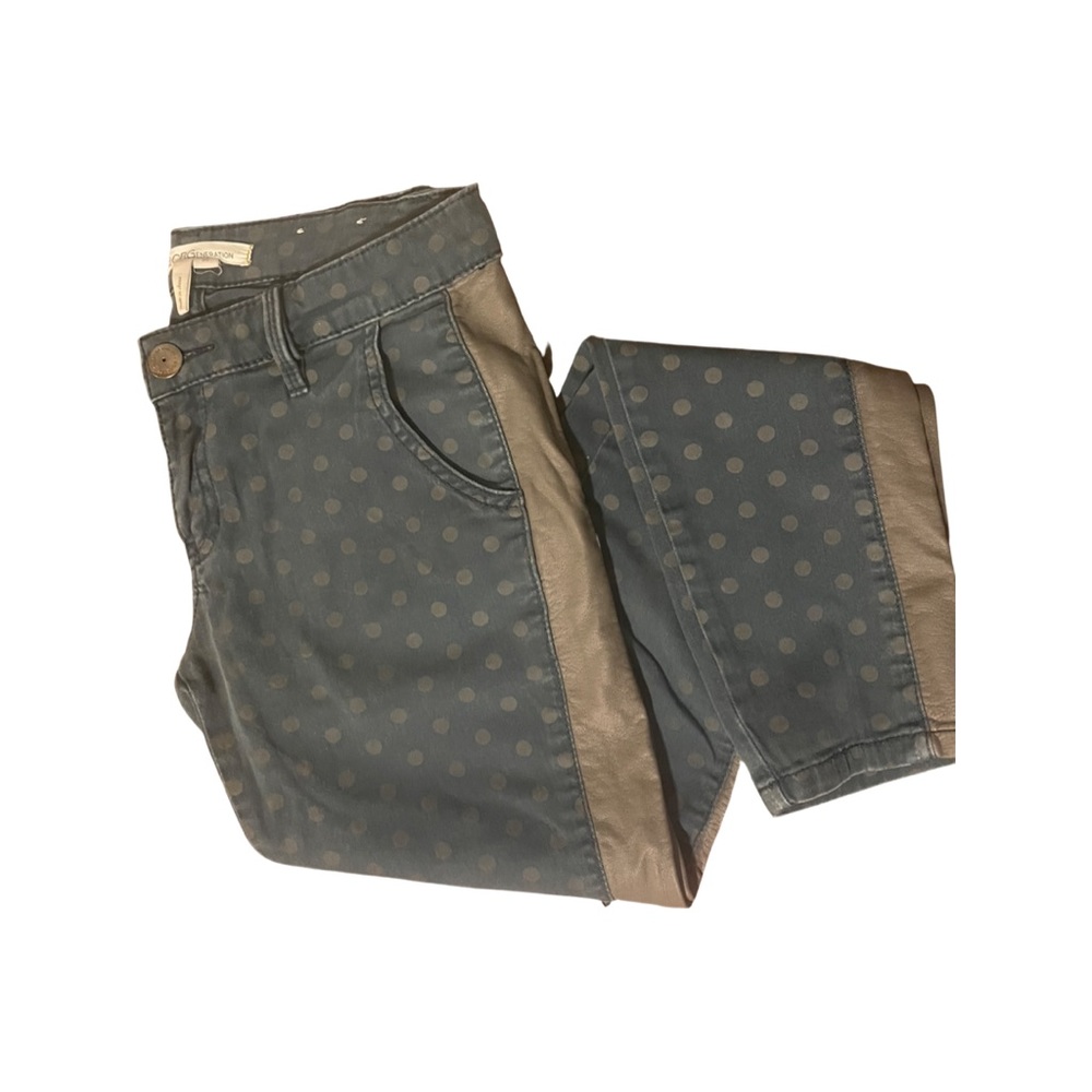 BCBG blue polka dot jeans